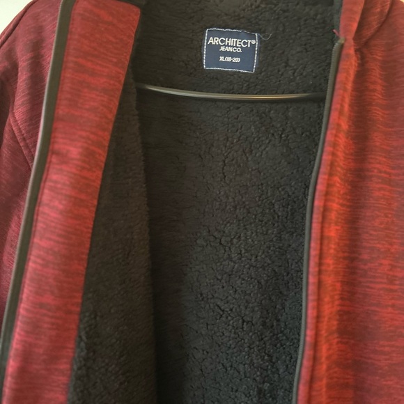 NWT - Architect Red Zip-Up Hoodie BOYS - XL - Picture 4 of 5
